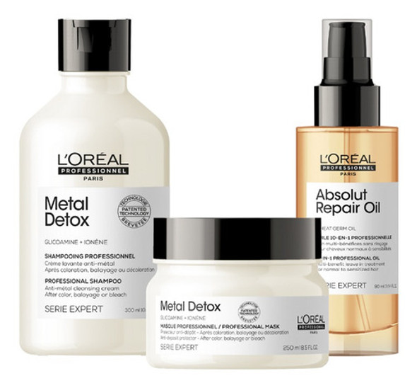 Kit Metal Detox + Spray Absolut Repair L'oréal Professionnel 0 Kit Metal Detox + Spray Absolut Repair L'oréal Professionnel 0