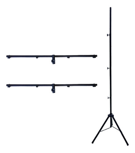 Suporte Iluminação Dj, Shows Tripé Em T C/2 Haste 1m 8parafu 0