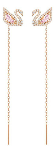 Pendientes De Hilo De Cisne Deslumbrantes Cristales De Swar. 0