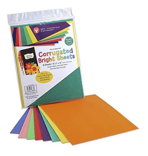 Corrugado Brillante Hojas 8  12x11 8pk Colores Surtidos 0