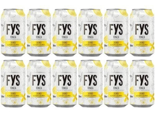 Água Tônica Fys Zero Açúcar Lata 350ml - Kit Com 12 Latas 0