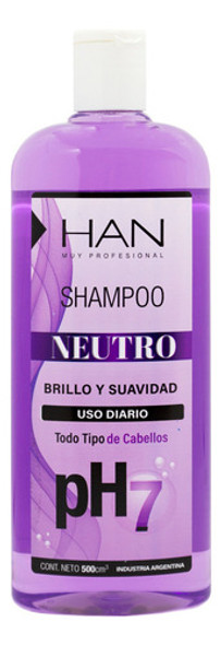 Han Shampoo Neutro Brillo Y Suavidad Ph7 Limpieza Local 0