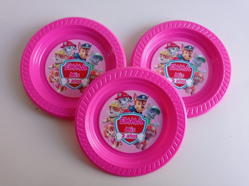 Platos Paw Patrol Descartable Personalizados Cumpleaños 0