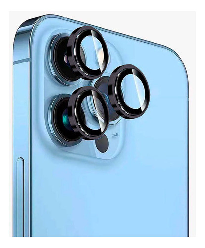 Protector Camara Para iPhone 15 Pro Round Negro 0