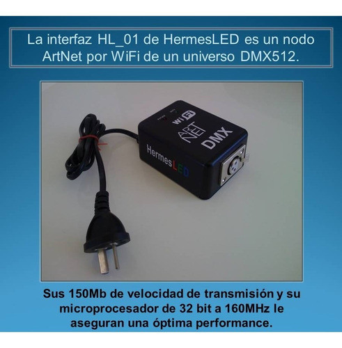 Interfaz  Dmx 512 Wifi Controlador Artnet De 1 Universo 1