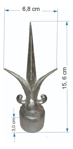 50 Pontas De Lança Modelo Lírio Grande 1 Polegada 1