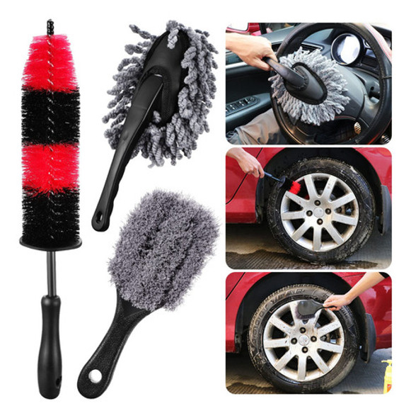 Ocr Juego De 17 Brochas De Limpieza De Coche, Cepillos De Li 1