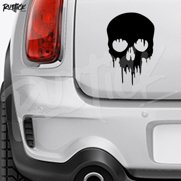 Ploteo Calavera Mancha Pintura Psico Stickers Tuning 15cm 0