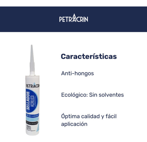 Sellador Acrílico Antihongos Petracrin Fácil Aplicación 1