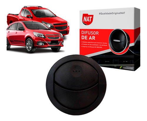 Kit 4 Difusor Saida De Ar Agile Montana 2011 Até 2021 Preto 0