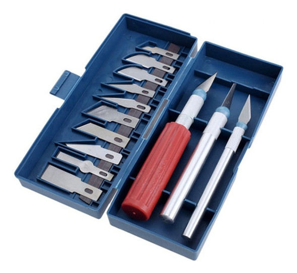 Set Cutter De Precision Trincheta Bisturi 3 Mangos 13 Hojas 1