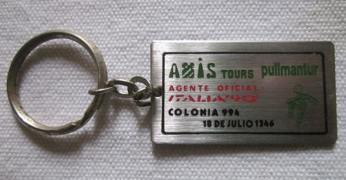Antiguo Llavero Axis Tour Agente Oficial Italia 1990 Mundial 0