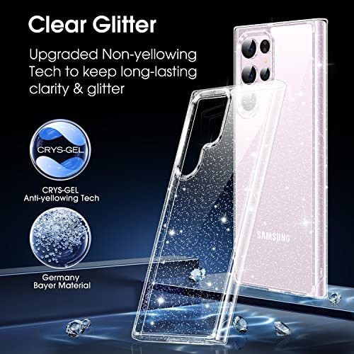 Funda Transparente Con Glitter Case Samsung Galaxy S23 Ultra 1