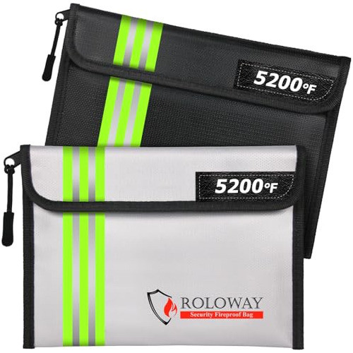 Bolsa Ignifuga 5200 F Resistentes (24x16 Cm) Plata Y Negro R 0