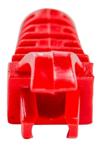 100 Peças Capa Protetora Snap In Para Conector Rj45 Vermelha 1