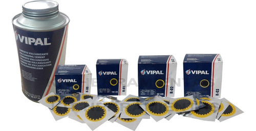 Combo 280 Parches Premium Vipal Gomeria + Solucion Grande 0