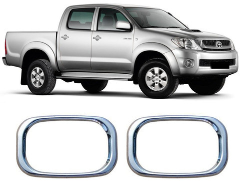 Par Moldura Cromada Pisca Lateral Toyota Hilux 2005 A 2014 0