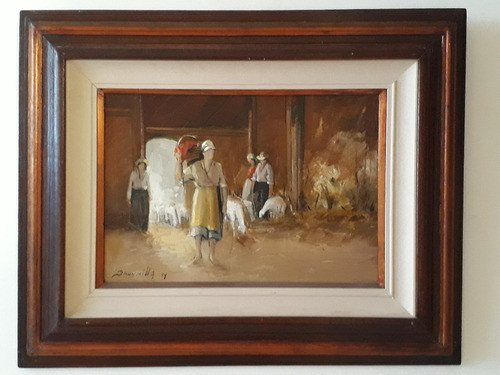 1153- Francesco Brunocilla Ost 56x45cm C/moldura. Estábulo. 0