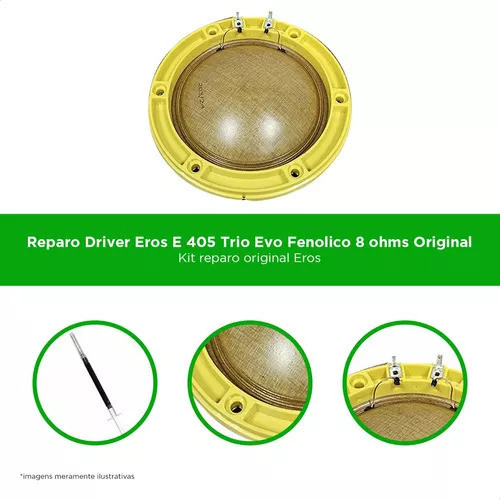 Reparo Driver Eros E 405 Trio Evo Fenolico 8 Ohms Original 1