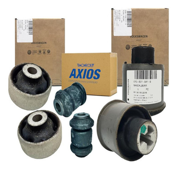 Kit 4 Bucha Bandeja Dianteira + Bucha Traseira Golf Audi A3 0