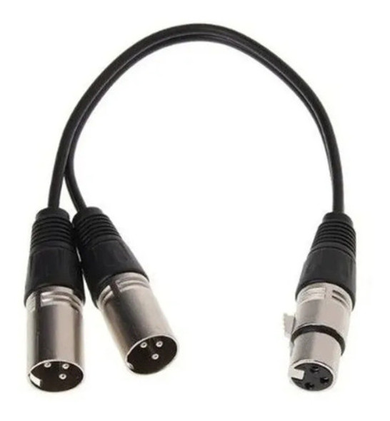 Cable Adaptador Canon Hembra A 2 Canon Macho 30 Cm Xlr Audio 0