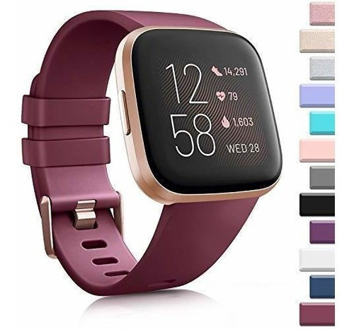 Malla Para Fitbit Versa Wine Red / - Large 0