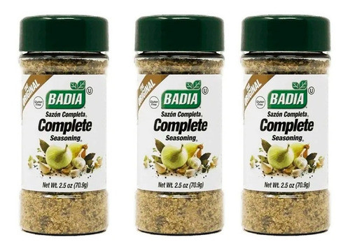 Sazon Completa 70 Gr Badia Especias Sin Tacc - Combo Pack X3 0