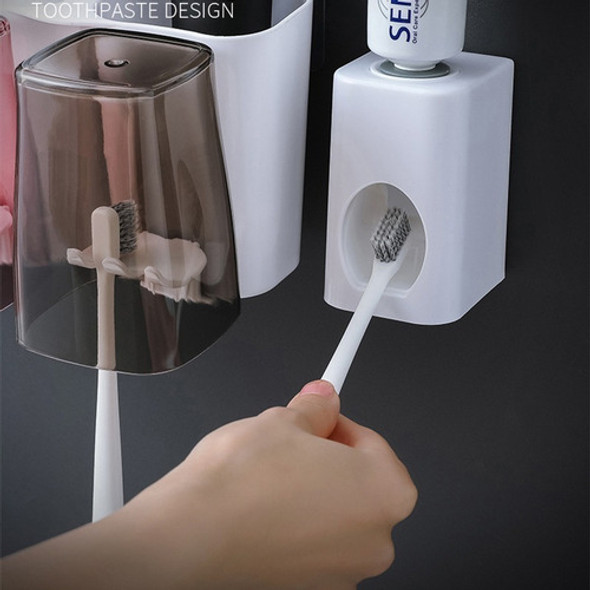 Dispensador Pasta Dental Porta Cepillo 2 Vasos Antibacterial 1 Dispensador Pasta Dental Porta Cepillo 2 Vasos Antibacterial 1