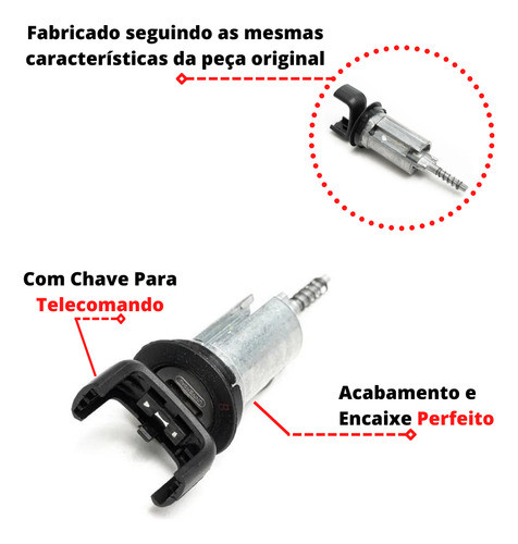 Cilindro Ignição Coluna Direção Com Chave Astra 1995 A 2011 1