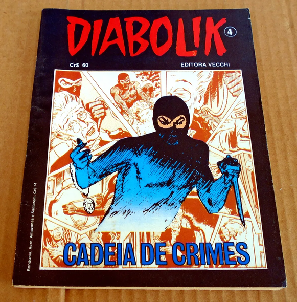 HQ - Diabolik No. 4 (April 1981) by Editora Vecchi – Vintage Brazilian Comic Book in Excellent Condition
