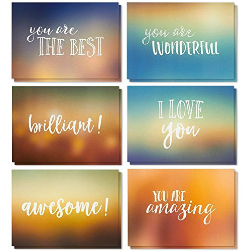 Pack De 36 Tarjetas De Felicitación Motivadoras Y Alentadora 0