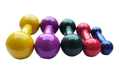 2 Mancuerna Engomada Goma Vinilicas 2k C/u Fija Pesa 0