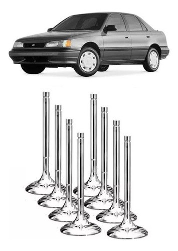 Jogo C/8 Valvulas Escape Hyundai Elantra 1.6 16v. 92/96 G4cr 0