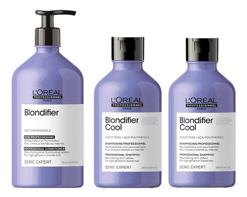 Acondicionador + 2 Shampoo Cool Blondifier Serie Expert 0
