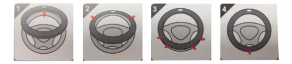 Cubre Volante Auto Forrado En Cuerina, Liso 36 Cm Iael 1