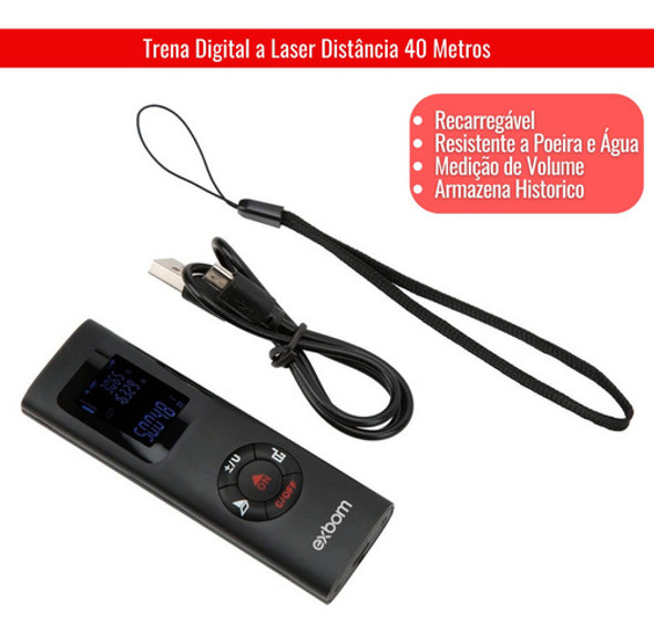 Trena A Laser Digital Medidor De Distancia Trena Laser 40m 1 Trena A Laser Digital Medidor De Distancia Trena Laser 40m 1