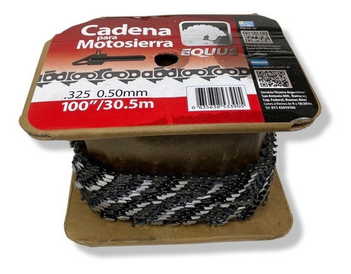 Rollo De Cadena De Motosierra Pase 325  Calibre 0.50  Equus 0