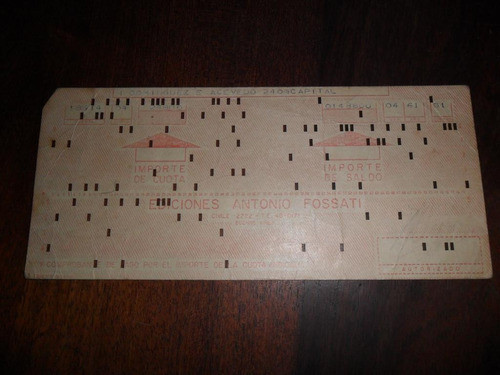 Comprobante Pago Antovio Fossati Cuota 1961 Saldo Tarjeta 0