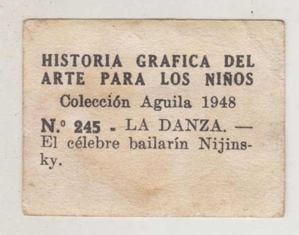Ballet 1948 Tarjeta De Nijinsky Bailarin Ruso Unica Uruguay 1