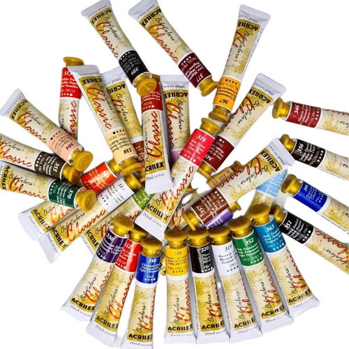 Kit 70 Tintas A Óleo Oil Colors Classic Bisnaga 20ml Acrilex 0