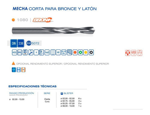 Mecha Din 338h Hss Diam 11.00 Mm Para Taladro 0