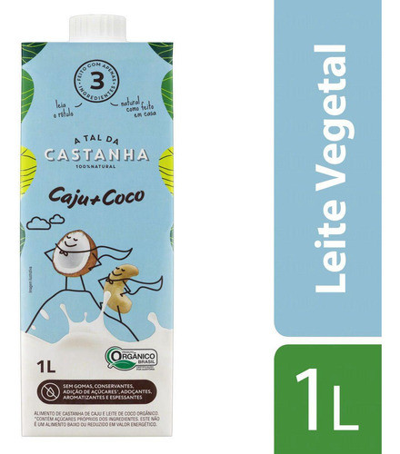 Bebida Vegetal Caju + Coco A Tal Da Castanha 1l 0