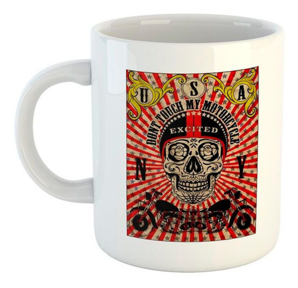 Taza De Ceramica Dont Touch My Motorcycle Skull 0 Taza De Ceramica Dont Touch My Motorcycle Skull 0