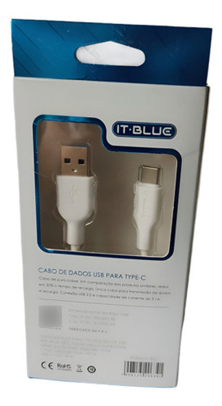 Cabo Usb Tipo - C It - Blue Le - 861c Espiral Turbo 1,2 1