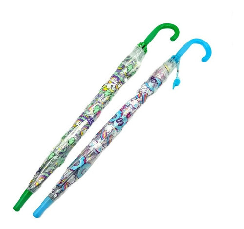Paraguas Infantil 84cm Transparente Automático Promo 12 Unid 1