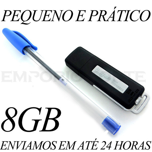Mini Pendrive Pen Drive 8gb Gravador De Audio Microfone Ba1 0