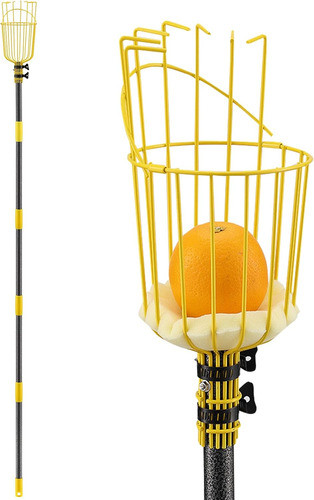 Palito Recoger Frutas Cesta Herramienta Jardín Árboles Altos 0