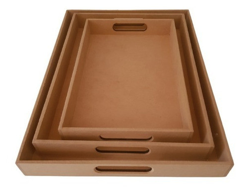 Pack 3 Bandejas (30x40-26x35-20x30) Fibrofácil Maderarte 0
