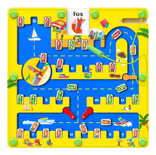 Tablero De Laberinto De Letras Magnéticas Lovkiddo Juguetes 0