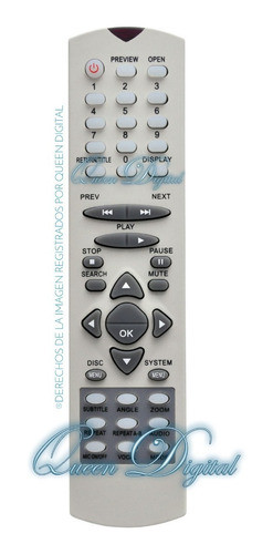 Control Remoto Para Dvd Admiral Magnavox Adm434 Adv423k/ak . 1